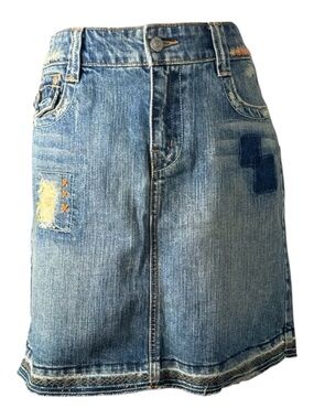 4 EVA XCHANGE Blue Denim Jean Mini Skirt, Size M.